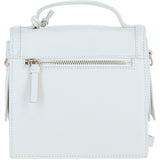Compact Ashwood Handbag with Detachable Crossbody Strap White: Y-54