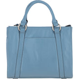 Real Leather Handbag with Adjustable Crossbody Strap Denim: 64867