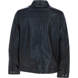Ashwood Men’s Real Soft Leather Jacket with Mandarin Collar and Straight Zip Black: NEW COOPER