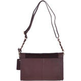 Natural Hair On Hide Medium Cross Body Bag Bordeaux – 61410