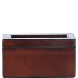 Ashwood Leather's Premium Double Watch Case with See-Through Lid Chestnut: LF-106