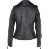 Women's Leather Biker Jacket Black/app: 2741