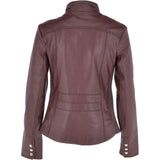 Leather Biker Jacket Oxblood: N-21