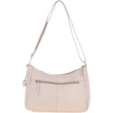 Leather Shoulder Bag with Zip & Magnetic Pocket Mushroom: Meath