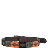 Ashwood Leather Multicolored Handmade Belt Orange: POF-25