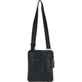 Real Leather Messenger Bag Black: BERLIN