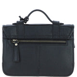 Stylish Ashwood Leather Medium Satchel Bag Black: Y-62