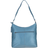 Chic Leather Shoulder Bag & Secure Zip Closure Avio Blue: Antrim