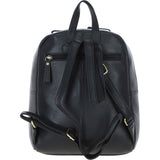 Authentic Ashwood Leather & Harris Tweed® Cloth Backpack Black/Watch: TW-28-03-BW