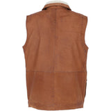 Ashwood Men's Leather Waistcoat Tan Snuff: LUCK