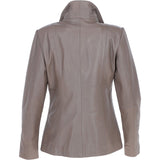 Ashwood Womens Leather Jacket Taupe: awl 880