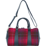 Ashwood Leather & Harris Tweed® Cloth Doctor Holdall Navy/Pink: TW-46-06-NP
