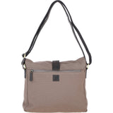 Fenland Canvas & Leather Crossbody Bag Mud/grey: FEN-754
