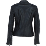 Leather Biker Jacket Black: G 2131