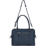 Ashwood 3 Section Large Leather Handbag Navy: X-39
