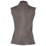 Toscana Suede Leather Gilet Grey : Kachina