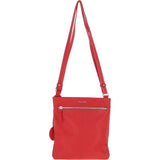 Genuine Leather Crossbody x Shoulder Bag with Golden Accents Coral: 64239
