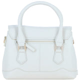 Elegant Ashwood Compact Handbag with Detachable Crossbody Strap White: Y-55