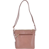 Small Zip Top Leather Crossbody Bag Lychee – 62675
