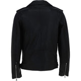 Brampton London Men’s Slim Fit  Real Leather Biker Jacket Black: BLM-191