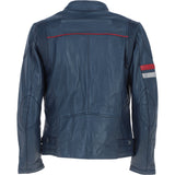 Leather Biker Jacket Navy: 2483