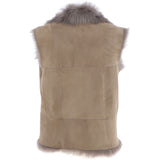 Reversible Toscana Suede Leather Gilet Mouse Tt: KB-42