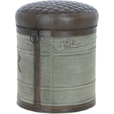 Ashwood Leather Home Bar Stool Brown/Grey: KI-039