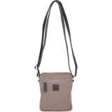 Fenland Canvas & Leather Crossbody Bag Mud/grey: FEN-751
