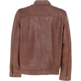 Ashwood Men’s Real Leather Jacket with Mandarin Collar and Zip Brown: NEW COOPER