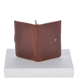 Cow Waxy Leather Classic 6 Card,ID, Coins &  Bill-Fold Tab Wallet Tan : 1553