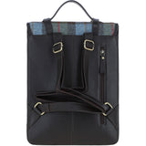 Ashwood Leather & Harris Tweed® Cloth Large Backpack with Twist Lock Brown/Mcload: TW-38-01-BM