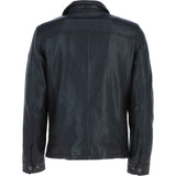 Trapper Mens Leather Jacket Dk Black 27: no1