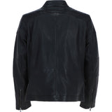 Mens Real Leather Biker Jacket Black: AWM-Lent