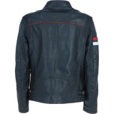 Gabicci Mens Leather Jacket Navy: GB McQueen