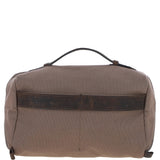 Fenland Canvas & Leather Wash Bag Mud/grey: FEN-759