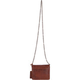 Vintage Mini Leather Cross Body Shoulder Bag With Chain Strap Honey  – G27