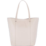 Women's Large Leather Shopper Tote Bag Panna Cota Cream : 61911