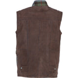 Ashwood Leather x Harris Tweed Men's Gilet Brown/Mcload: TW-901-01-BM