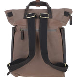 Fenland Canvas & Leather Backpack Mud/grey: FEN-755