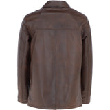Classic Ashwood Men's Aq Brown Leather Jacket: AWM-REEFER