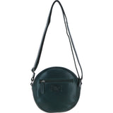Ashwood Leather Round Crossbody Bag Green: P-66