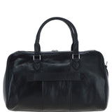 Luxury Leather Duffle Bag with Detachable Strap Black: pl-47