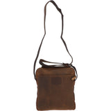 Tablet Friendly Small Vintage Leather Body Bag Tan: Patty