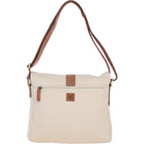 Fenland Canvas & Leather Crossbody Bag Tan/cream: FEN-754