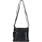 Stylish Ashwood Leather Crossbody Bag Black: Ava