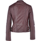 Leather Biker Jacket Oxblood: N-31