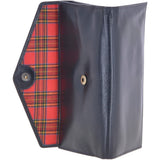 Vegetable Tanned Note, Coin & 8 Card Envelope Purse Navy: V-63