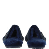 Fenland Classic Mens Suede Sheepskin Slippers Navy/navy