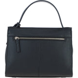 Elegant Ashwood Leather Handbag with Detachable Crossbody strap Black: 64731