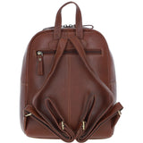 Authentic Ashwood Leather & Harris Tweed® Cloth Backpack Tan/Navy: TW-28-11-TN